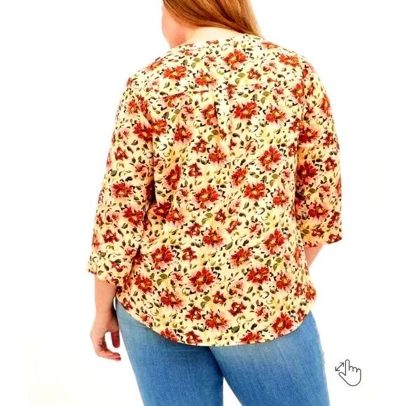 Torrid Harper Rayon Floral Print Top Size 0/L - Picture 2 of 10